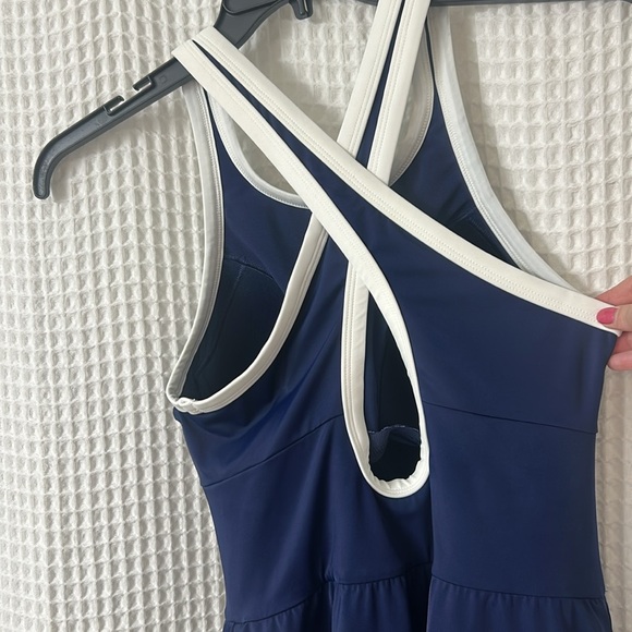 Lands End Women's Tugless High Neck Swim Dress Swimsuit NWT - Picture 10 of 13